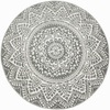 Okrągły Dywan Lima G757A l.grey/white Mandala Szary Krem
