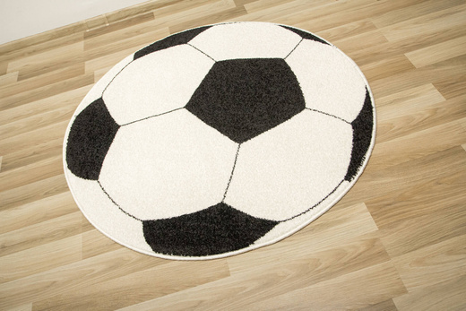 Okrągły Dywan Weliro Piłka Czarny Krem