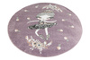 Okrągły Dywan Lima G938A lila/cream Fiolet Krem Baletnica Księżniczka