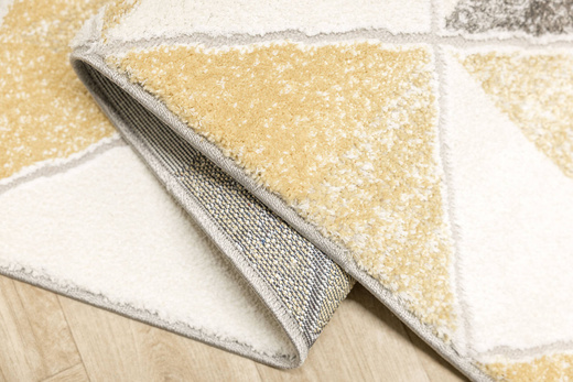 Dywan Olympos 4157 cream/yellow Żółty Szary Krem Trójkąty