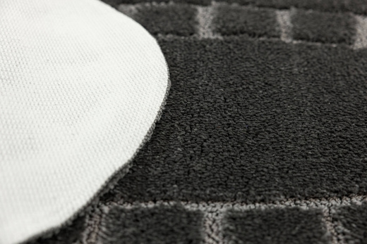 Dywanik Łazienkowy Antypoślizgowy Ocean Dark Grey Ciemny Szary Owalny