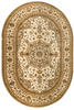 Owalny Dywan Super Rose 3792A cream/cream O Ornament Kwiaty Krem Beż