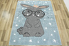  Dywan Dziecięcy Lima 9377C blue/l.grey Turkus Szary Króliczek w Okularach