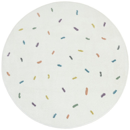 Okrągły Dywan Lima M039A cream/blue Krem Kreski