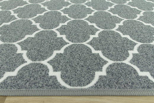 Antypoślizgowy chodnik clover koniczyna jasny szary szerokość 67 cm