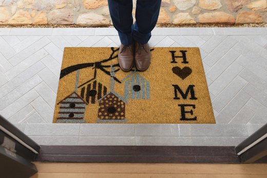 Antypoślizgowa Wycieraczka Kokosowa Kolor Home Budki Ciemne