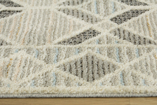Dywan Victoria 8509 beige/l.blue Romby Szary Beż