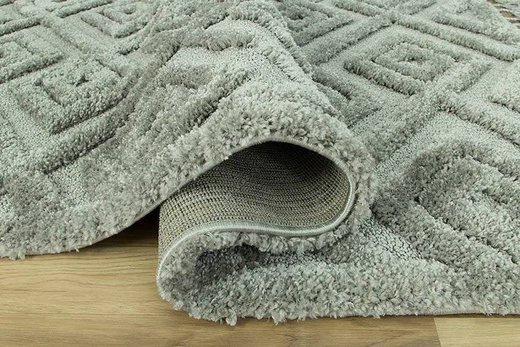 Dywan Berber 6846 l.grey 3D z frędzlami