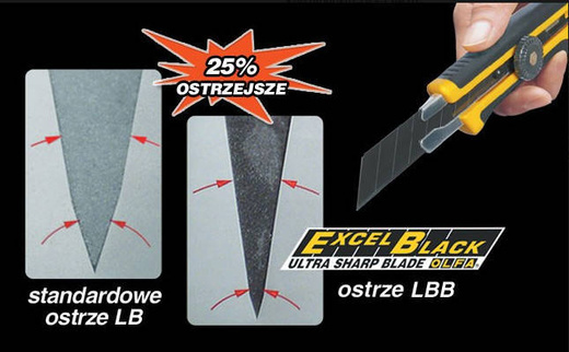 Czarne ostrza segmentowe olfa LBB-10