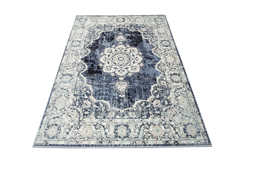 Dywan Victoria 7094A l.blue/cream Ornament Niebieski Krem