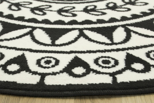 Okrągły Dywan Luna 503786/50944 black