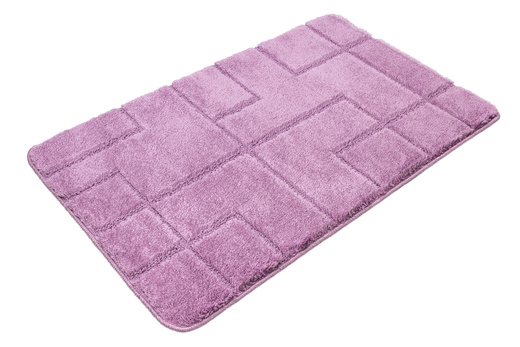 Dywanik Łazienkowy Antypoślizgowy Inez Violet Fioletowy Geometria