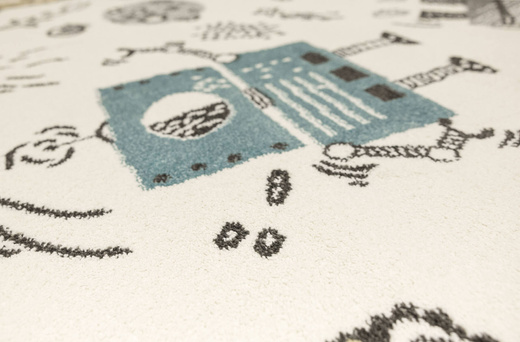 Dywan Lima G931A cream/d.grey Pastelowy Krem Turkus Roboty