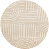 Okrągły Dywan Sznurkowy Haga 03606E cream/vizon Krem Beż Geometria Outdoor