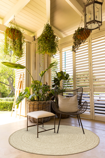 Okrągły Dwustronny Dywan Sznurkowy Brussels 205580/10610 linen Outdoor