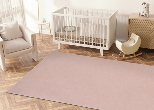 Dywan Plush Rosa Antypoślizgowy Pudrowy Róż Rabbit