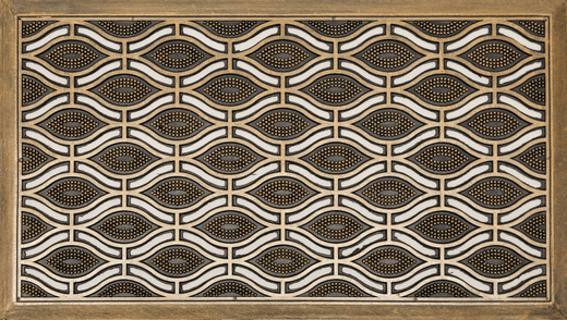 Wycieraczka gumowa M43 ażurowa złota w łezki