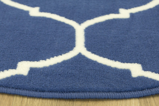 Okrągły Dywan Luna 502682/94955 Niebieski Jeansowy Granat