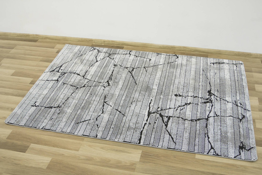 Dywan Quantum K3076G grey Szary Spękany Tynk