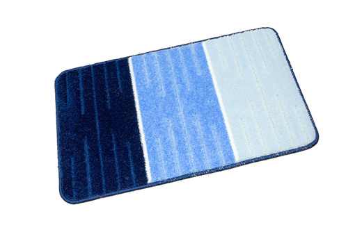 Komplet 2-częściowy Łazienkowy Como Blue Niebieski Krem Pasy