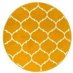 Okrągły Dywan Luna 502682/89955 musztardowa koniczyna