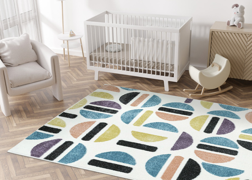 Dywan Dziecięcy Lima M045A rose/blue Krem Fiolet Półkola