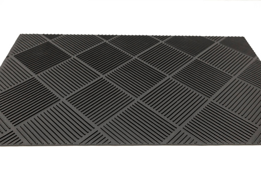 Wycieraczka gumowa M26 dwustronna antypoślizgowa czarna jodełka karo