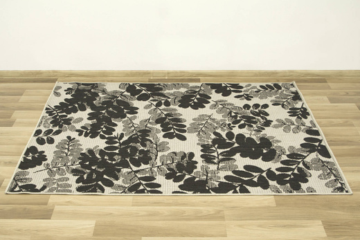 Dywan Sznurkowy Lejda 12504/951 Antracyt Beż Liście Akacji