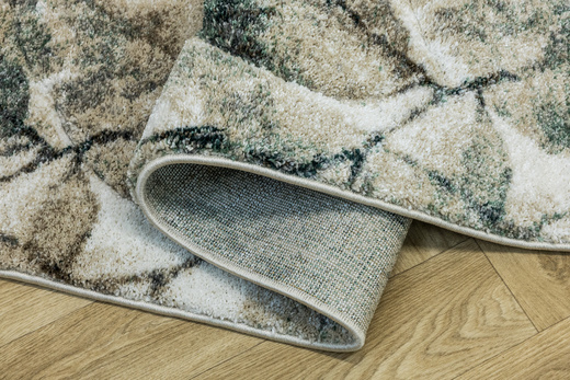 Dywan Kandy N041A l.beige/green Zielony Kaszmir Liście Fryz