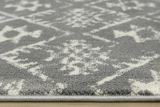 Dywan Karof 2619A grey/white 43 Szary Krem Etno