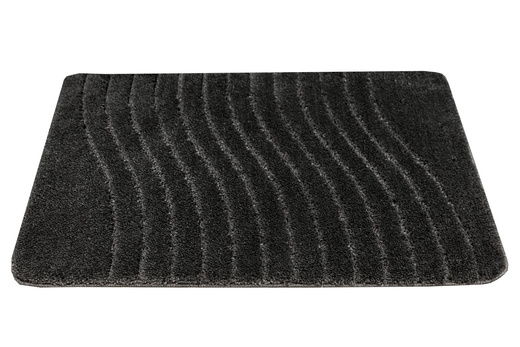 Dywanik Łazienkowy Antypoślizgowy Sara Dark Grey Ciemny Szary Fale
