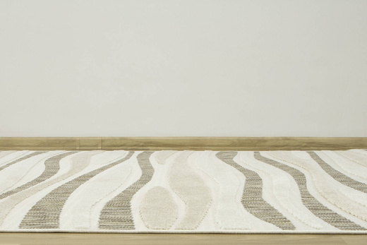 Dywan Sznurkowy Stella D408A white/brown Beż Krem Fale
