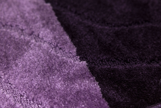 Komplet 3-częściowy Łazienkowy Fiori Fiolet Pasy Fale