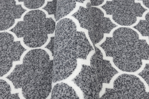 Antypoślizgowy Dywan Jasny Szary Koniczyna Marokańska