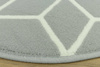 Okrągły Dywan Luna 503746/89944 cubes jasny szary