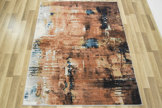 Dywan Lucca 8646A terra/l.rose Abstrakcyjny Krem Łososiowy Niebieski