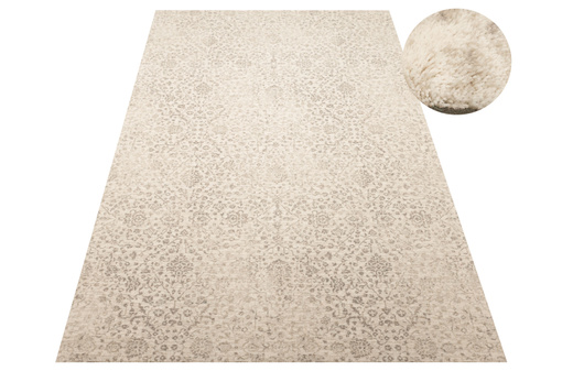 Wełniany Dywan Agnella Agnus Claudine Piaskowy Ornament Beż Krem
