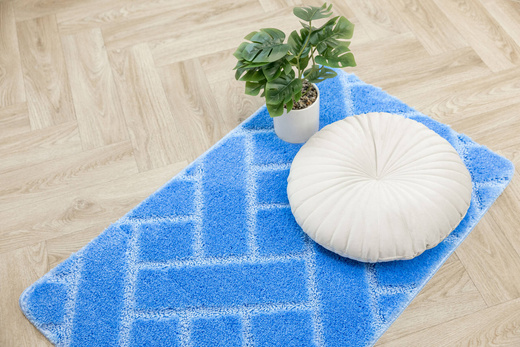 Dywanik Łazienkowy Antypoślizgowy Lotus Light Blue Błękitny Cegiełka