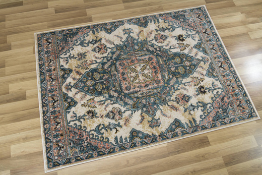 Dywan Lucca 8634A cream/l.grey Ornamentowy Krem Turkus Łosoś
