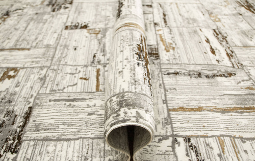 Dywan Modena 5309 bone/d.brown Krem Szary Złoty Przeciecierany Tynk