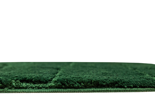 Dywanik Łazienkowy Antypoślizgowy Ivona Dark Green Butelkowa Zieleń Linie