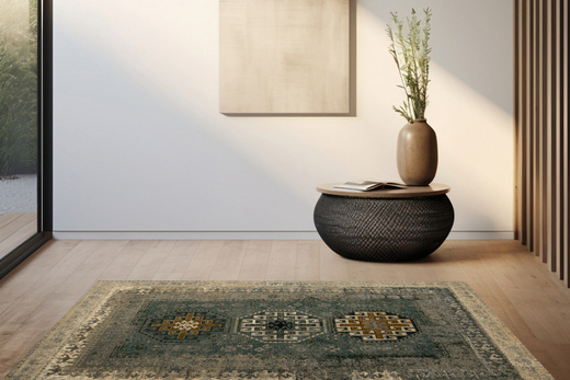 Dywan Wełniany Dywilan Polonia Ashan Light Blue Niebieski Beż