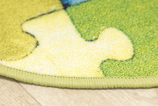 Okrągły Kolorowy Dywan Dziecięcy Puzzle Multicolor