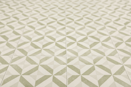 Wykładzina PCV Feelings Winslow 501 Mozaika Zieleń Krem szerokość 1,5 m