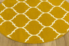 Okrągły Dywan Luna 502682/89955 mustard Musztardowo Kremowy