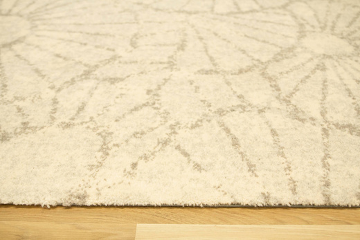 Wełniany Dywan Tempo Natural-B Abby Jasny Szary Kwiaty