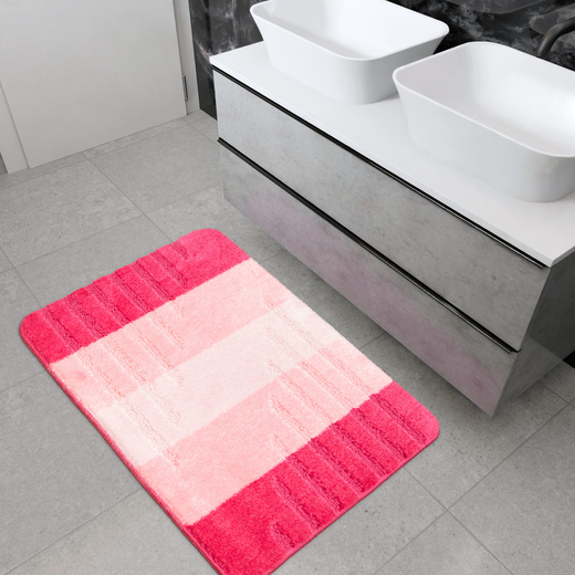 Dywanik Łazienkowy Vic Pink Różowy Paski