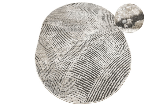 Dywan Owalny Matara P171A sp.antra/l.beO Beż Szary Kaszmir Linie