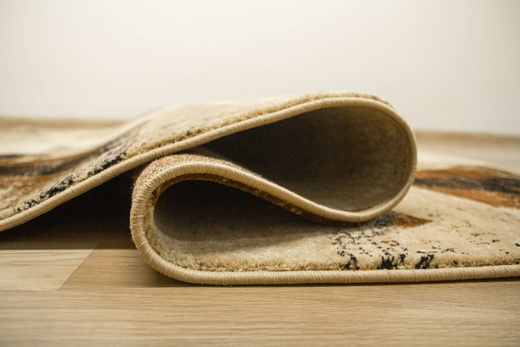 Dywan Super Rose B885A Beige/Cream Brąz Beż Krem Trójkąty Przecierany