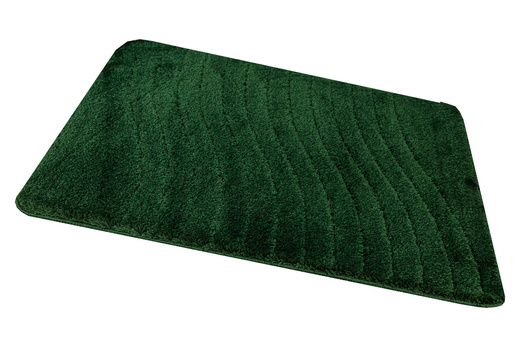 Dywanik Łazienkowy Antypoślizgowy Sara Dark Green Butelkowa Zieleń Fale